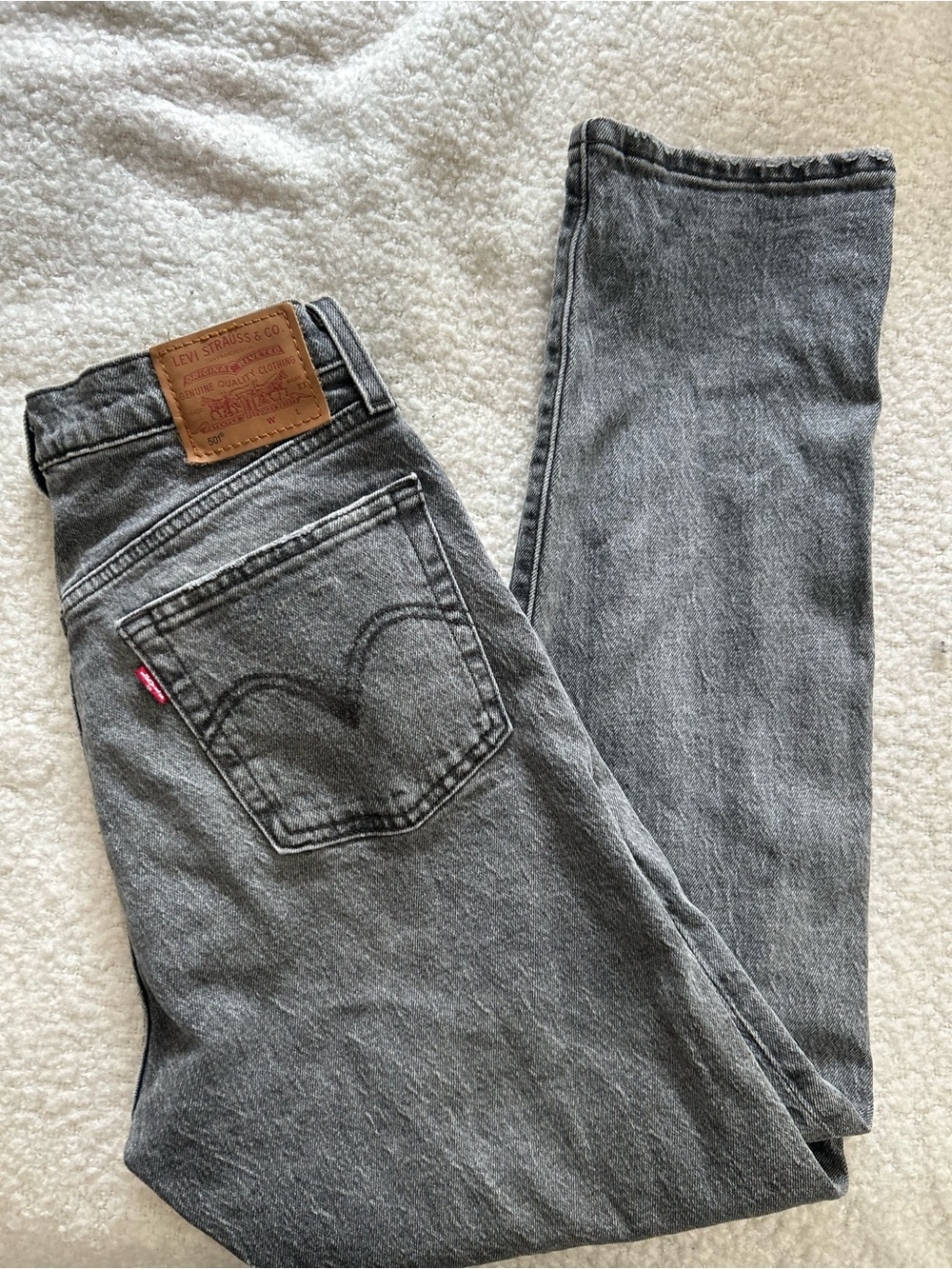 Levi's Womens Straight Jeans in Washed Gray